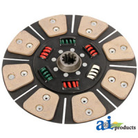 Case | Case-IH 585 Tractor Trans Disc: 11", feramic, 8-button, spring loaded