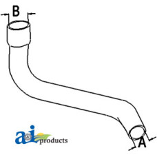 Image of White | AGCO White 2-62 Tractor Radiator Hose, Lower