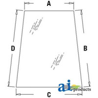 Case | Case-IH 580M Series 2 Industrial/Construction Glass, Door, Upper (LH)