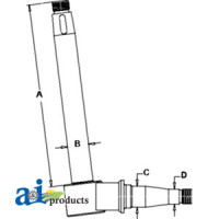 Deutz (Allis) D4506 Tractor Spindle (RH)