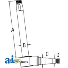 Image of Deutz (Allis) D4506 Tractor Spindle (LH)