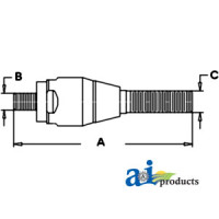 Massey Ferguson 4245 Tractor Tie Rod End (4WD with AG66)