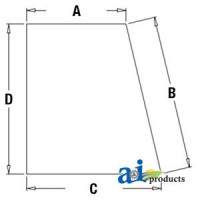 Case | Case-IH 580M Series 2 Industrial/Construction Glass, Door, Upper (RH)
