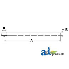 Image of Case | Case-IH 330 Tractor Tie Rod, Long (RH/LH) (W/ADJ WIDE TREAD FRONT AXLE)