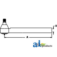 Massey Ferguson 4245 Tractor Tie Rod with Tube (with AG105 4WD AXLES)