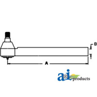 Massey Ferguson 3655 Tractor Tie Rod with Tube (SN  E010034 and greater 4WD)