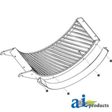 Image of Case | Case-IH 1670 Combine Concave, Front (Small Grain, Helical Bar)