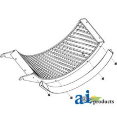 Case | Case-IH 1670 Combine Concave, Front (Corn and Soybean, Helical Bar)
