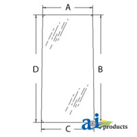 John Deere 330LCR Industrial/Construction Glass, Rear (LH)