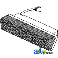 Massey Ferguson 294-4 Tractor Lamp, Rear (LH), Amber Flasher / Red Side/Brake Light (SN  223000321 and greater)
