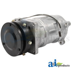Image of Case | Case-IH 4490 Tractor Compressor, New, A6 Style w/ Clutch (1 groove 5.58" pulley, 12V )
