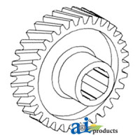 Case | Case-IH 450 Tractor Sector, Steering Worm Gear