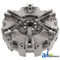 Fiat 72-94DT Pressure Plate: 11 inch , 6 lever, organic, spring loaded, cast iron, indep PTO (with captive organic spring loade