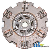 Oliver 1365 Tractor Pressure Plate: 12", 6 lever, metallic, spring loaded, cast iron, indep PTO