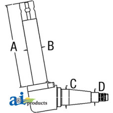 Image of Ford | New Holland TN65F Tractor Spindle, Low Profile (RH)