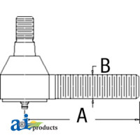 Ford | New Holland 4835 Tractor Tie Rod, Short Threaded