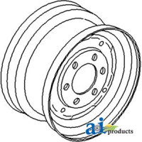Massey Ferguson 265 Tractor Rim, Front Wheel 8L x 16"