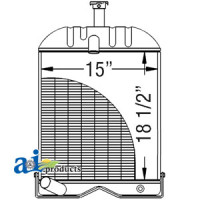 Massey Ferguson 245 Tractor Radiator with 3.500" Neck