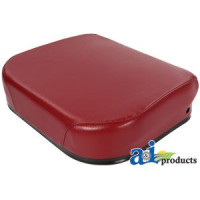 White | AGCO White 2-105 Tractor Bottom Cushion, Steel, CRANBERRY Vinyl (with cab. Fits late bellows style suspensions.)