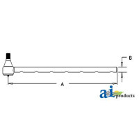 Case | Case-IH 495 Tractor Tie Rod, Long (SWEPT BACK)