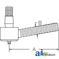 Massey Ferguson 245 Tractor Tie Rod End, RH (ORCHARD SN  9A253749 and greater)