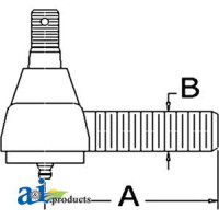 Allis Chalmers | Agco Allis C Tractor Tie Rod End (RH)