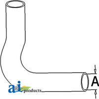 Allis Chalmers | Agco Allis D15 Tractor Radiator Hose, Lower (Gas)