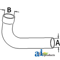 Allis Chalmers | Agco Allis D17 Tractor Radiator Hose, Lower (Diesel S/N 38964 and greater)