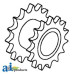 Gleaner F Combine Sprocket, Feedroll Drive with Cups