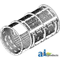 White | AGCO White 2600 Combine Separator Cage, Chrome, with Doors