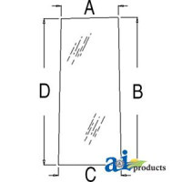 Allis Chalmers | Agco Allis 8070 Tractor Glass, Rear, Side (RH)