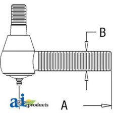Image of White | AGCO White 6145 Tractor Tie Rod, Short
