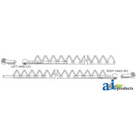 Ford | New Holland 910 Windrower 7 feet (RH), Chrome 14ga under serrated, Riveted