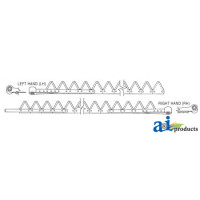 Ford | New Holland 1116 Windrower 7 feet (LH), Chrome 14ga under serrated, Bolt-On
