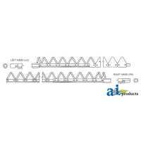 Fiat | Hesston 6566 Windrower 8 feet (LH), Chrome 11ga top serrated, Riveted