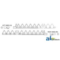 Fiat | Hesston 6566 Windrower 6 feet (LH), Chrome 11ga top serrated, Riveted