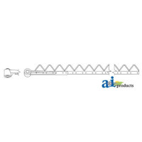 Versatile 10 Swather/Windrower 15 feet, Chrome 14ga top serrated, Riveted (pull type)