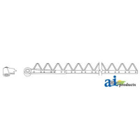 Versatile 4400 Swather/Windrower 15 feet, Chrome 14ga top serrated, Riveted