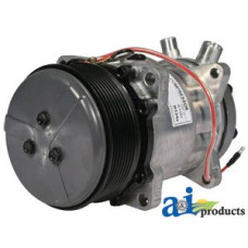 Image of Ford | New Holland 655D Industrial/Construction Compressor, New, Sanden Style w/ Clutch (8100)