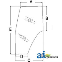 Case | Case-IH JX1090U Tractor Glass, Door (RH)
