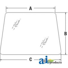 Image of Ford | New Holland 5600 Tractor Glass, Windshield, Front (w/ Q Cab)