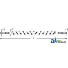 Image of Ford | New Holland CR9060 Combine Auger; Bottom Tailing Elevator, Extended Wear