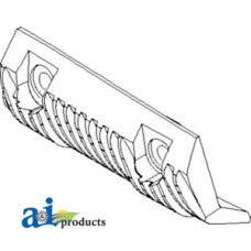 Image of Ford | New Holland CR980 Combine Rasp Bar; LH Rotor, (Set Of 3), (Leading) (3 Sets Of 3 Used Per Rotor)
