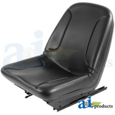 Image of Ford | New Holland LX565 Skid Steer Loader Seat, w/ Slide Tracks, Black Vinyl (SN: 38709  and greater)