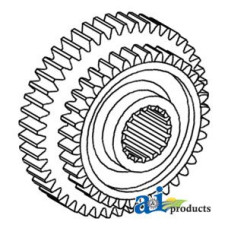 Massey Harris 35 Gear, Transmission, Mainshaft (Intermediate and High) (GOV, UTIL, TURF, STD / MAN SHUTTLE / REG / MULTI-PWR)