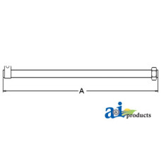 Image of Massey Ferguson 765 Tractor Center Tube (RH) (HD SN 526081- and greater)