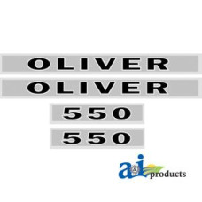 Oliver 550 Tractor Hood Decal