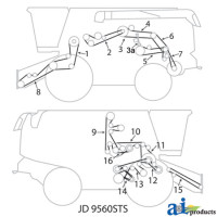 John Deere 9670STS Combine Belt, Feed Accelerator Drive; High-Speed (SN  less than 730100)