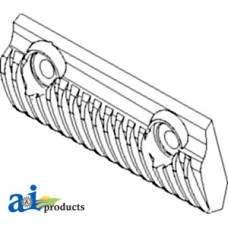 Image of Ford | New Holland CR980 Combine Rasp Bar; LH Rotor, (Set Of 3), (Trailing) (3 Sets Of 3 Used Per Rotor)