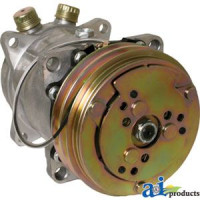 Fiat | Hesston 115-90DT Tractor Compressor, New, Sanden Style with Clutch (9263)